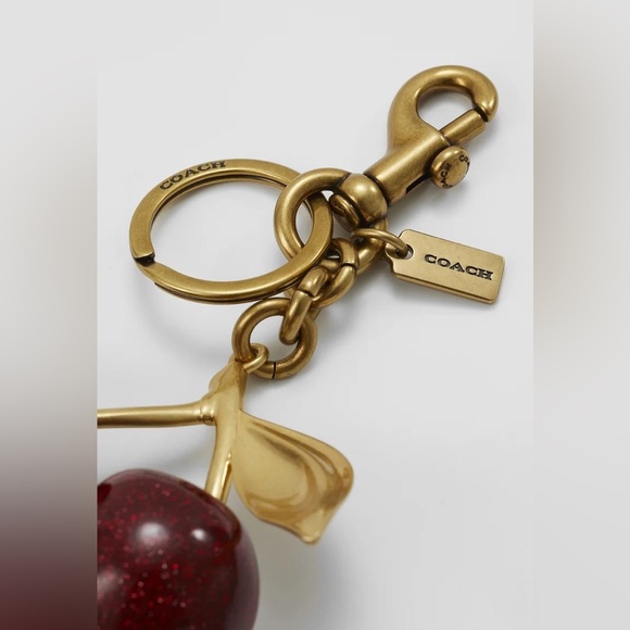 Original Coach Red and Gold Cherry Key Holder - Picture 3 of 15